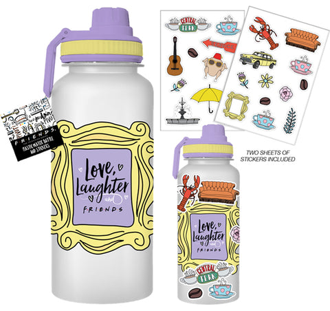 Friends: Water Bottle & Sticker Set