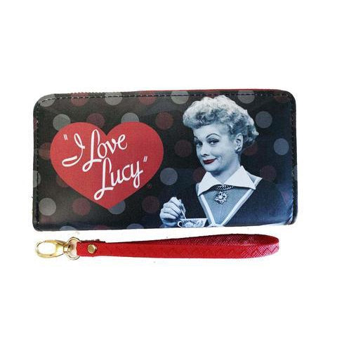 I Love Lucy Black & Red Zipper Wallet - National Comedy Center