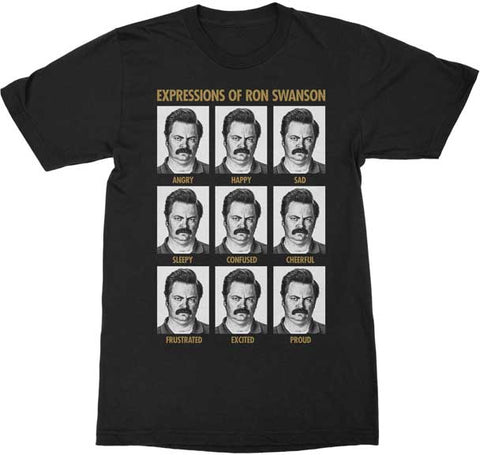 Parks & Rec: Expressions of Ron Swanson Shirt