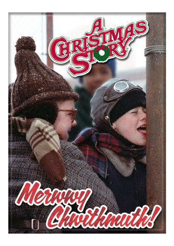A Christmas Story: Mewwy Chwithmas Magnet