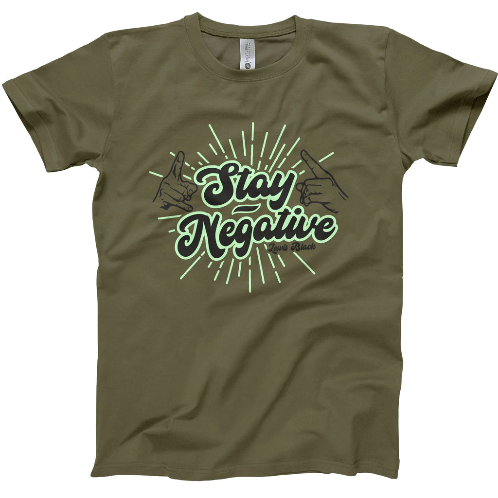 Lewis Black: Stay Negative Tee – The Comedy Shop
